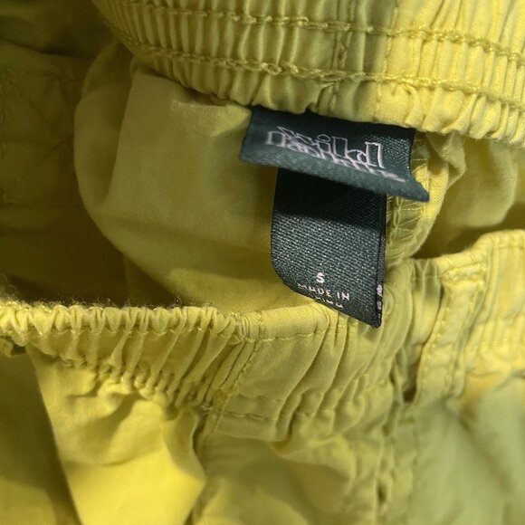 Wild Fable Pants Womens Small Cargo Wide Leg Neon Yellow Relaxed Stretch Baggy - Picture 2 of 7